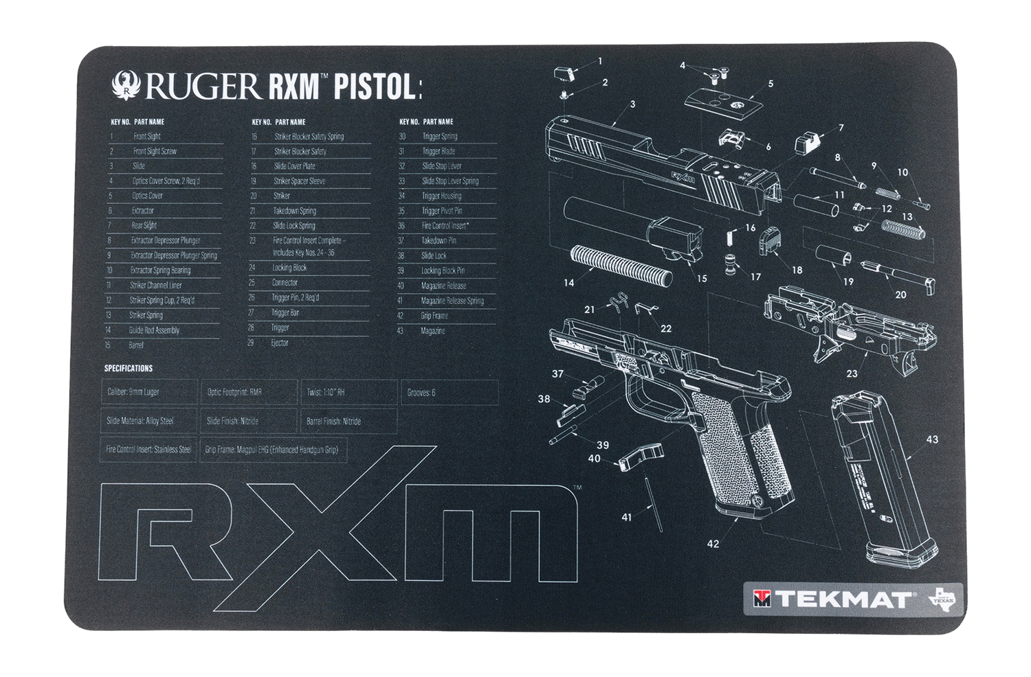 TEKMAT TEK-R17-RUGER-RXM    17X11 RUGER RXM