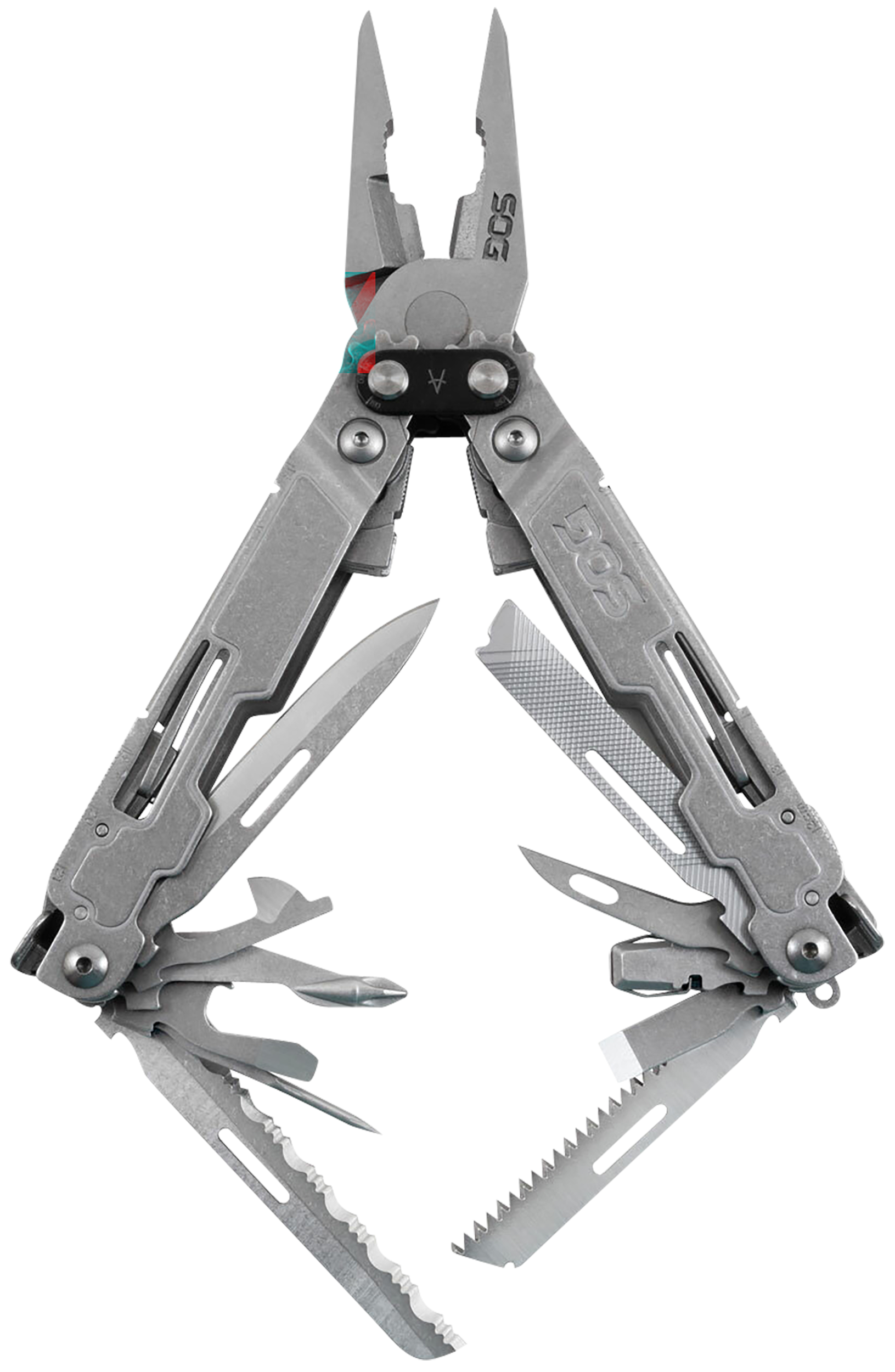 S.O.G SOGPA2001CP PowerAccess Deluxe Stone Washed Stainless Steel 21 Tools w/Sheath