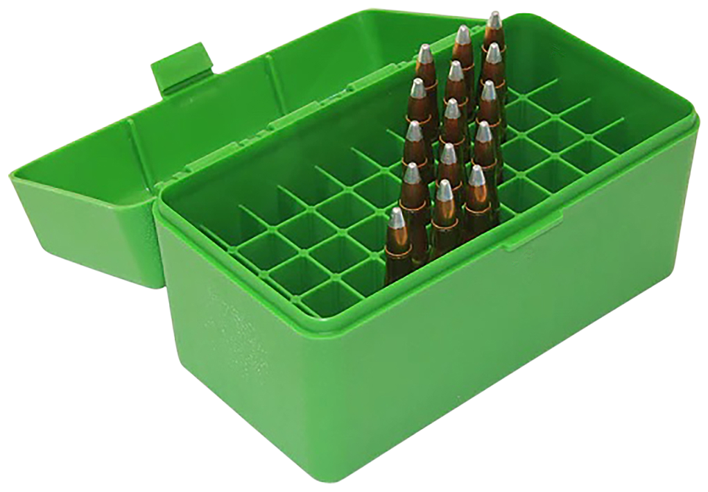 MTM Case-Gard RS5010 Ammo Box Flip-Top 223Rem/204Ruger Green Polypropylene 50rd