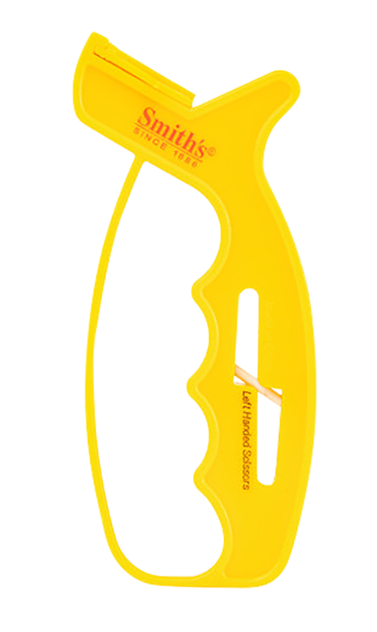 Smiths Products JIFFS 10-Second Knife & Scissor Sharpener Hand Held Fine, Coarse Carbide, Ceramic Sharpener Plastic Handle Yellow