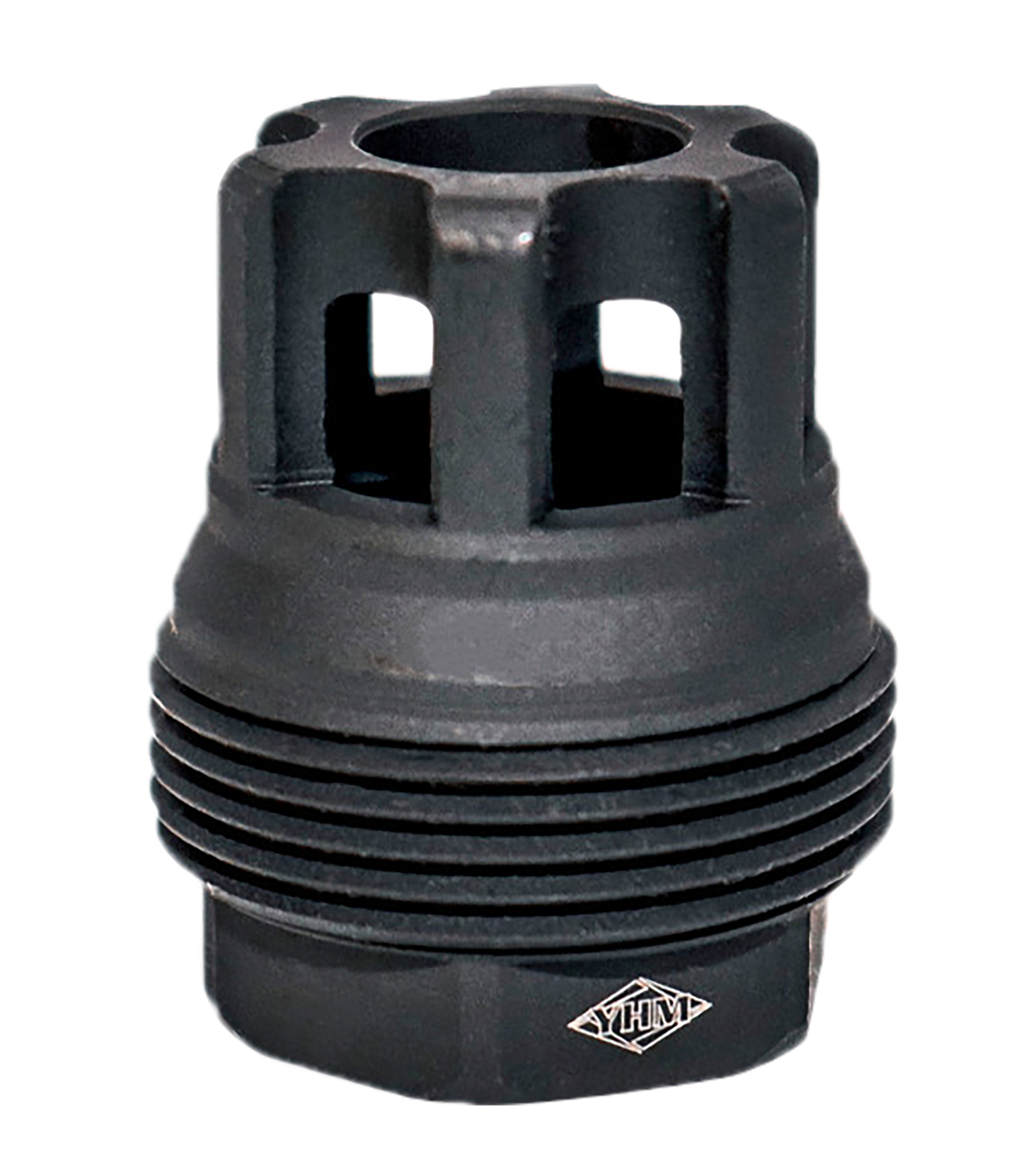 Yankee Hill 4401MB24 sRx QD Mini Muzzle Brake Black Phosphate Steel with 5/8"-24 tpi, 9mm, 1.10" OAL & 9.375" Diameter for sRx Adapters