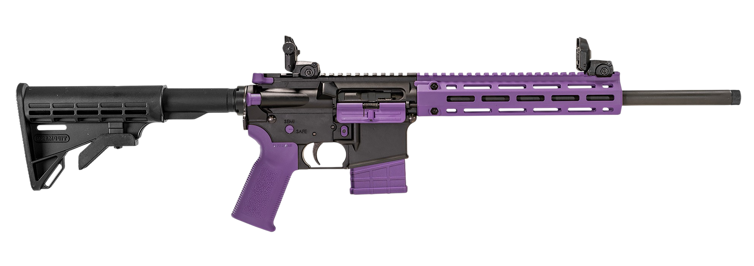 Tippmann Arms A101335 M4-22 LTE 22 LR 10+1 16" Black Parkerized Threaded Barrel, Matte Black Aluminum Receiver w/Picatinny Rail, Purple M-LOK Handguard. Composite Forend. Black Polymer Stock. Purple G