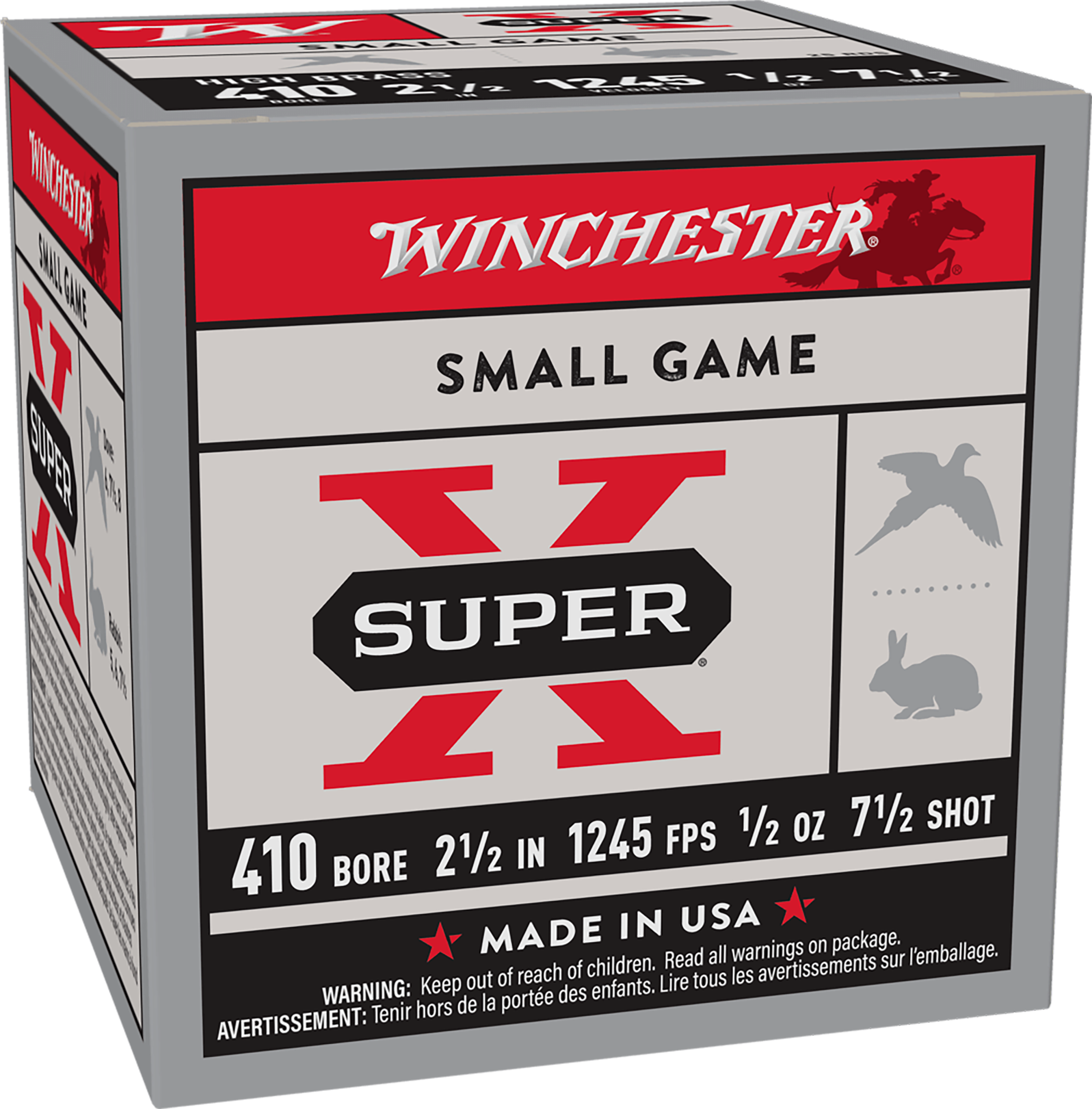 Winchester Ammo X417 Super X Heavy Game Load High Brass 410Gauge 2.50" 1/2oz 7.5Shot 25 Per Box/10 Case