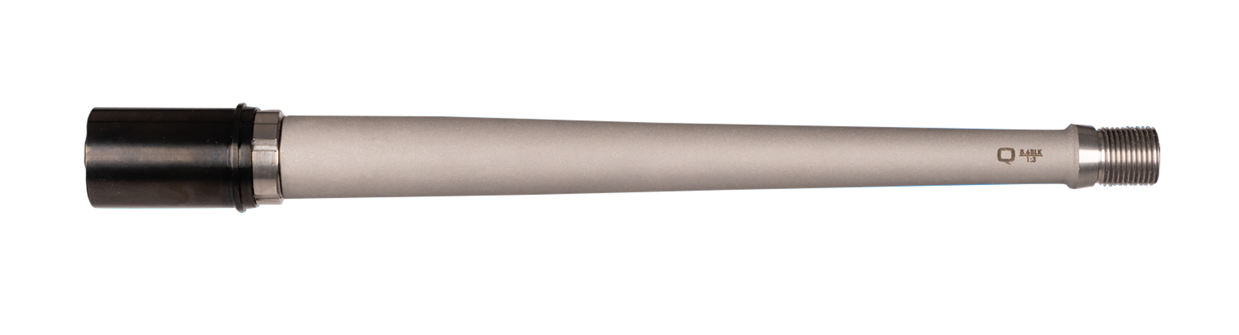 Q LLC ACCFIXBARREL8.612INCH Fixed Barrel Assembly 8.6 Blackout 12" Bead Blasted Matte Stainless Steel Barrel