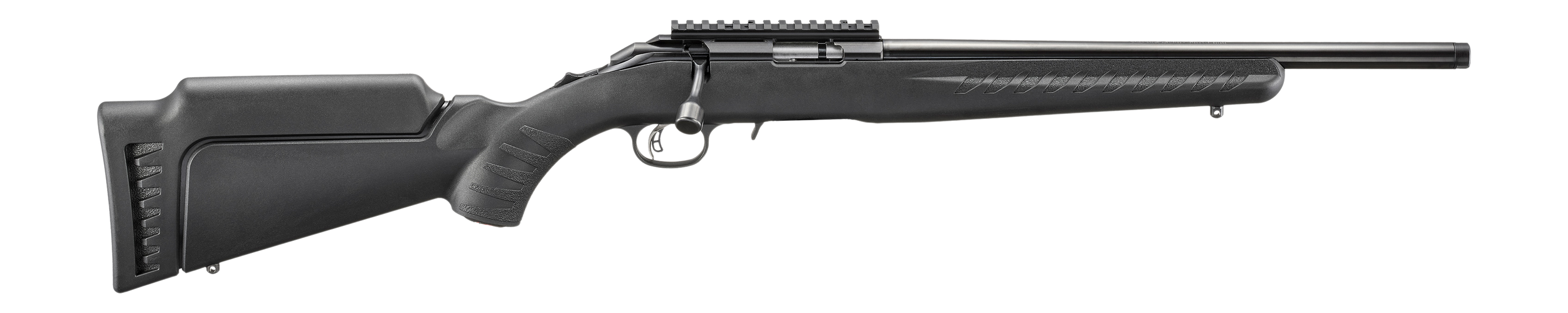 Ruger 8393 American  17 HMR 9+1 16.10" Satin Blued Threaded Barrel, Satin Blued Alloy Steel Receiver w/Picatinny Rail, Black Adj LOP Synthetic Stock