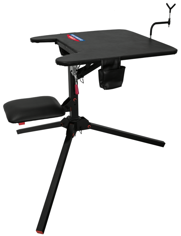 Birchwood Casey MSB300 Swivel Action Shooting Bench Black Steel, 29" W x 29" L