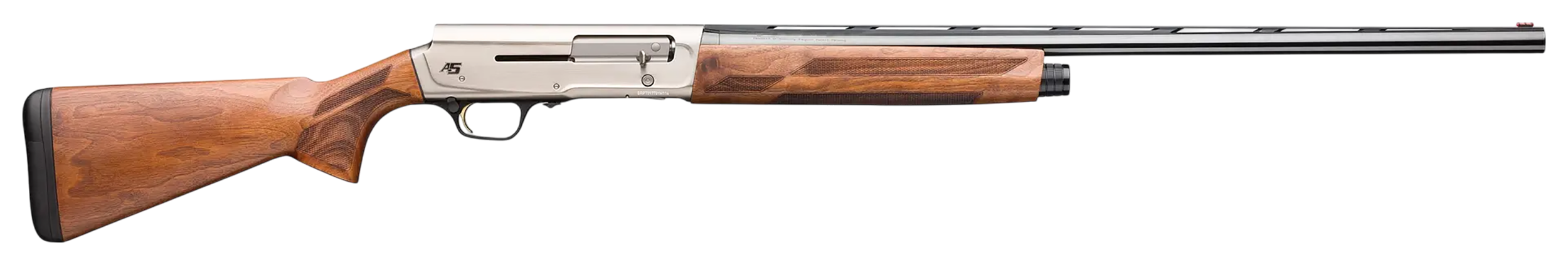 Browning 0119033004 A5 Upland 12 Gauge Semi-Auto 3" 3- 2.75" Shells 28" Gloss Blued Vent Rib Barrel, Brushed Nickel Aluminum Alloy Receiver, Fixed Turkish Walnut Stock, Invector-DS Flush Chokes