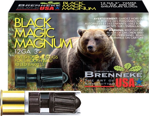 BRENNEKE USA BLACK MAGIC 12GA 3" 1.375OZ SLUG 5RD 50BX/CS