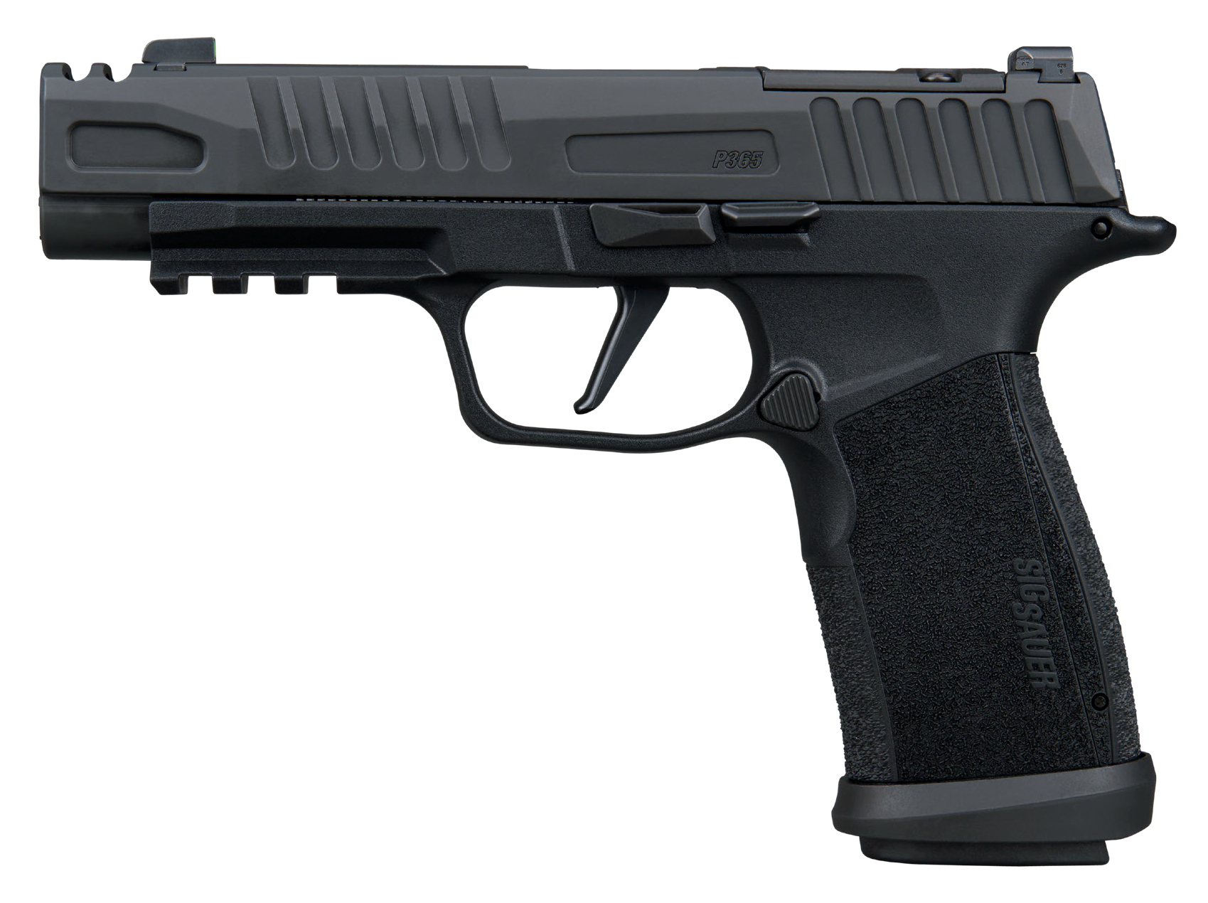 Sig Sauer 365XF9COMP10 P365 Fuse COMP 9mm Luger 10+1 3.70" Black Barrel, Black Nitron Stainless Steel Integrated Compensator/Optic Ready/Serrated Slide, Black Stainless Steel Frame w/Beavertail & Pica