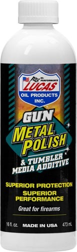 LUCAS OIL 16OZ GUN METAL POLSH TUMBLER MEDIA ADDITIVE LIQUID