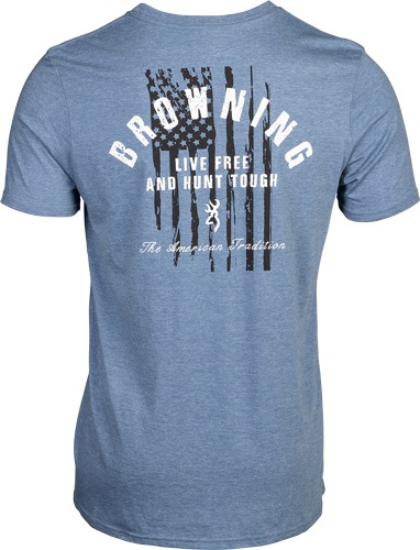 BROWNING SS T-SHIRT HUNT TOUGH BLUE LARGE