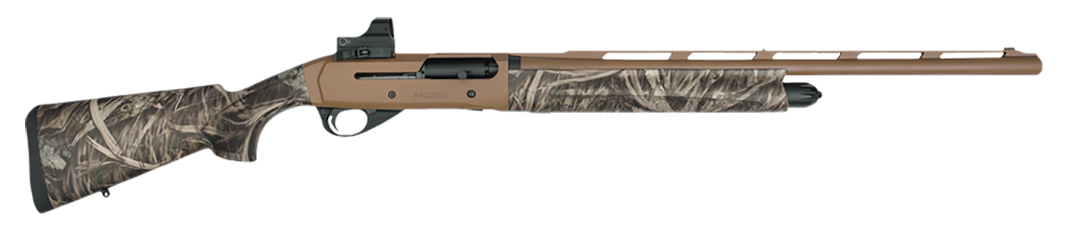 Girsan 390155 MC312 Gobbler 12 Gauge with 24" Barrel, 3.5" Chamber, 5+1 Capacity, Bronze Cerakote Metal Finish & Camo Synthetic Stock Right Hand (Full Size) Includes Red Dot
