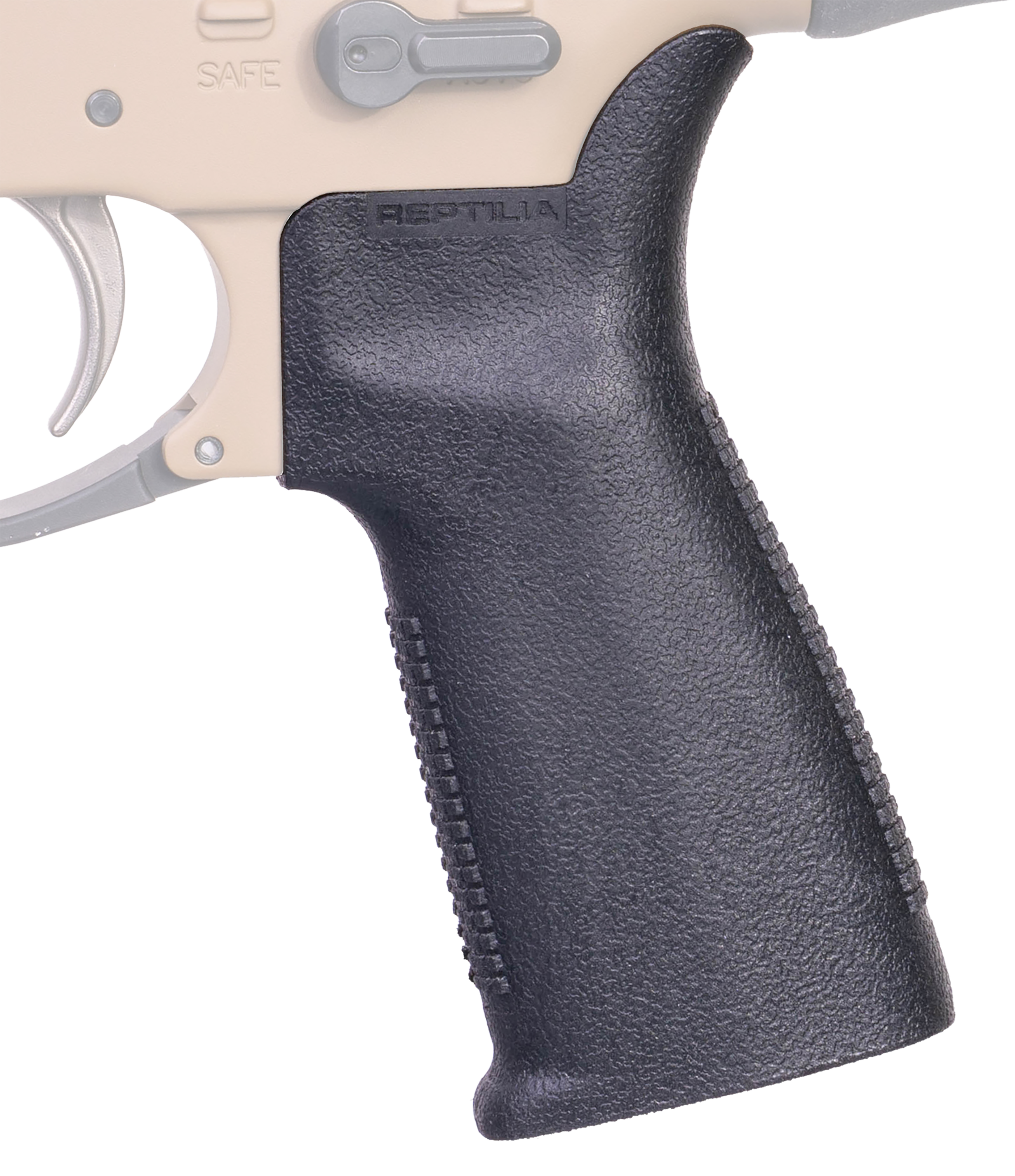 Reptilia LLC 100133 CQG Grip Black Nylon Fits AR15/AR10/SR25/MCX/FN SCAR 16/17