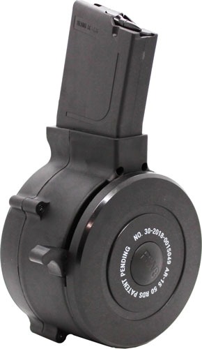 IVER JOHNSON MAGAZINE AR15 223 50RD DRUM BLACK POLYMER