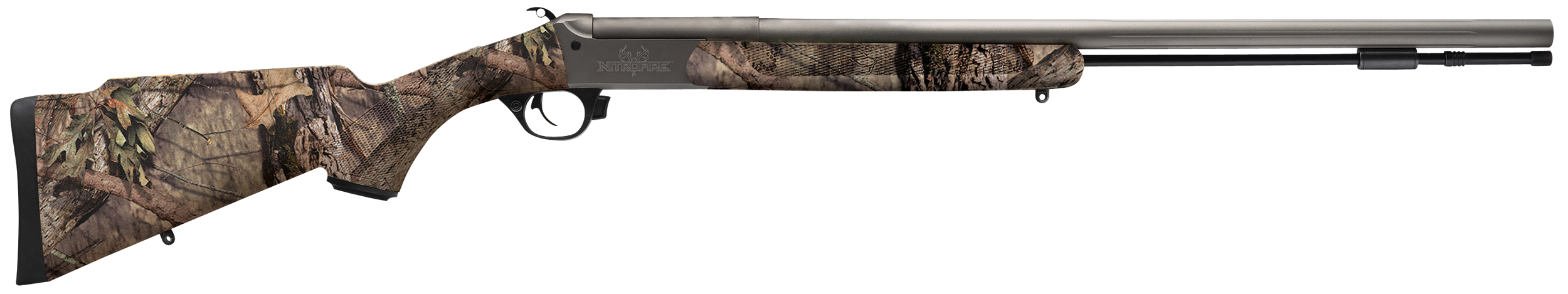 Traditions CR841104416 NitroFire VAPR 50 Cal 209 Primer 26" Gray Cerakote Fluted & Tapered Barrel, Drilled & Tapped Receiver, Mossy Oak Break-Up Country Fixed Synthetic Stock