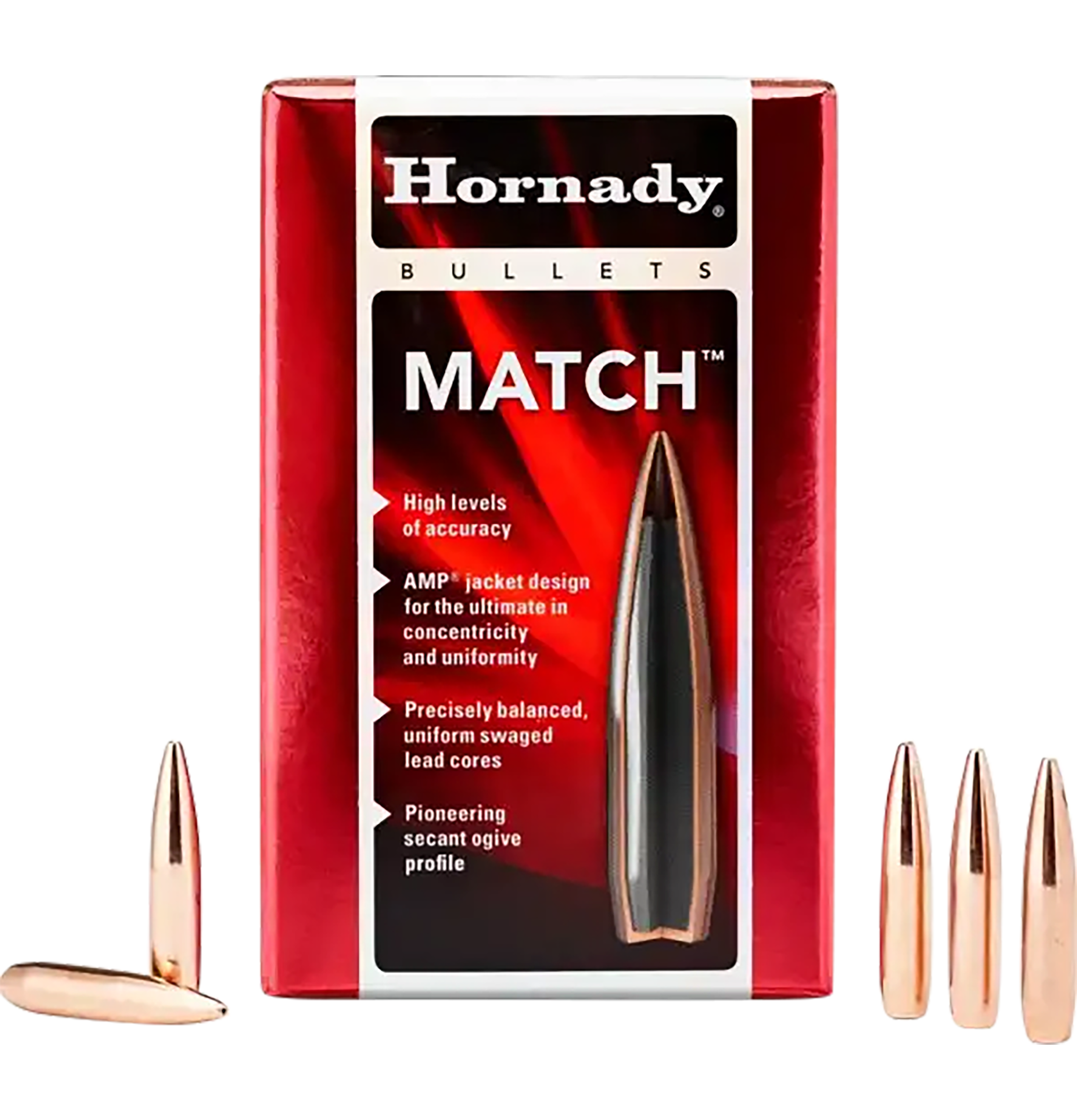 Hornady 2249 Match  22 Cal .224 52 gr Hollow Point Boat Tail Match 100 Per Box/ 40 Case
