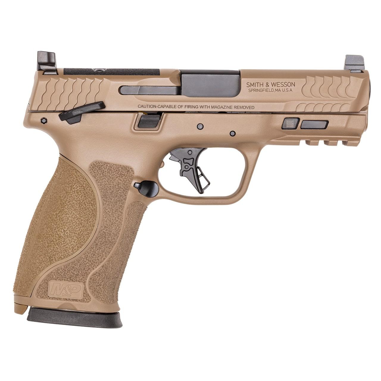 USED Smith & Wesson M&P 10mm M2.0 Optic Ready Handgun 10mm Auto 15rd Magazine 4" Barrel Thumb Safety FDE