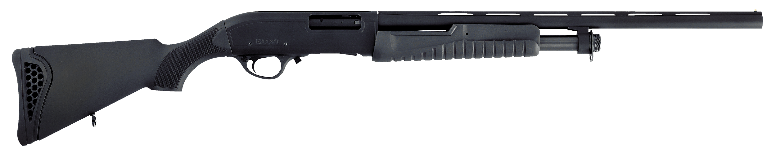 Escort HEFH2022051Y Field Hunter  Youth 20 Gauge Pump 3" 4+1 22" Black Vent Rib Barrel, Black Anodized Aluminum Grooved Receiver, Fixed Black Synthetic Stock, Right Hand