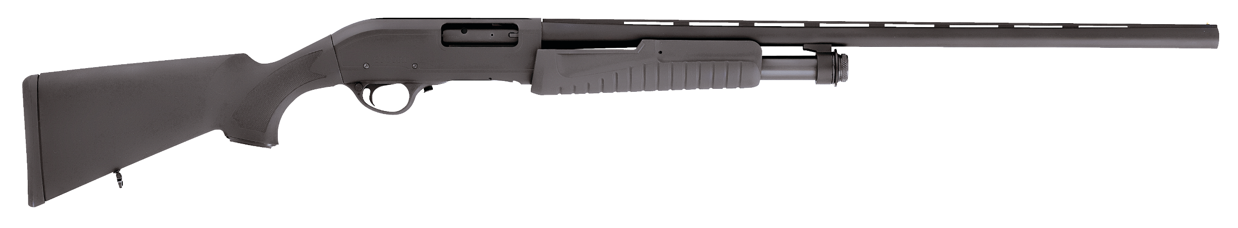 Escort HEFH12280501 Field Hunter  Full Size 12 Gauge Pump 3" 4+1 28" Black Vent Rib Barrel, Black Anodized Aluminum Grooved Receiver, Fixed Black Synthetic Stock, Right Hand