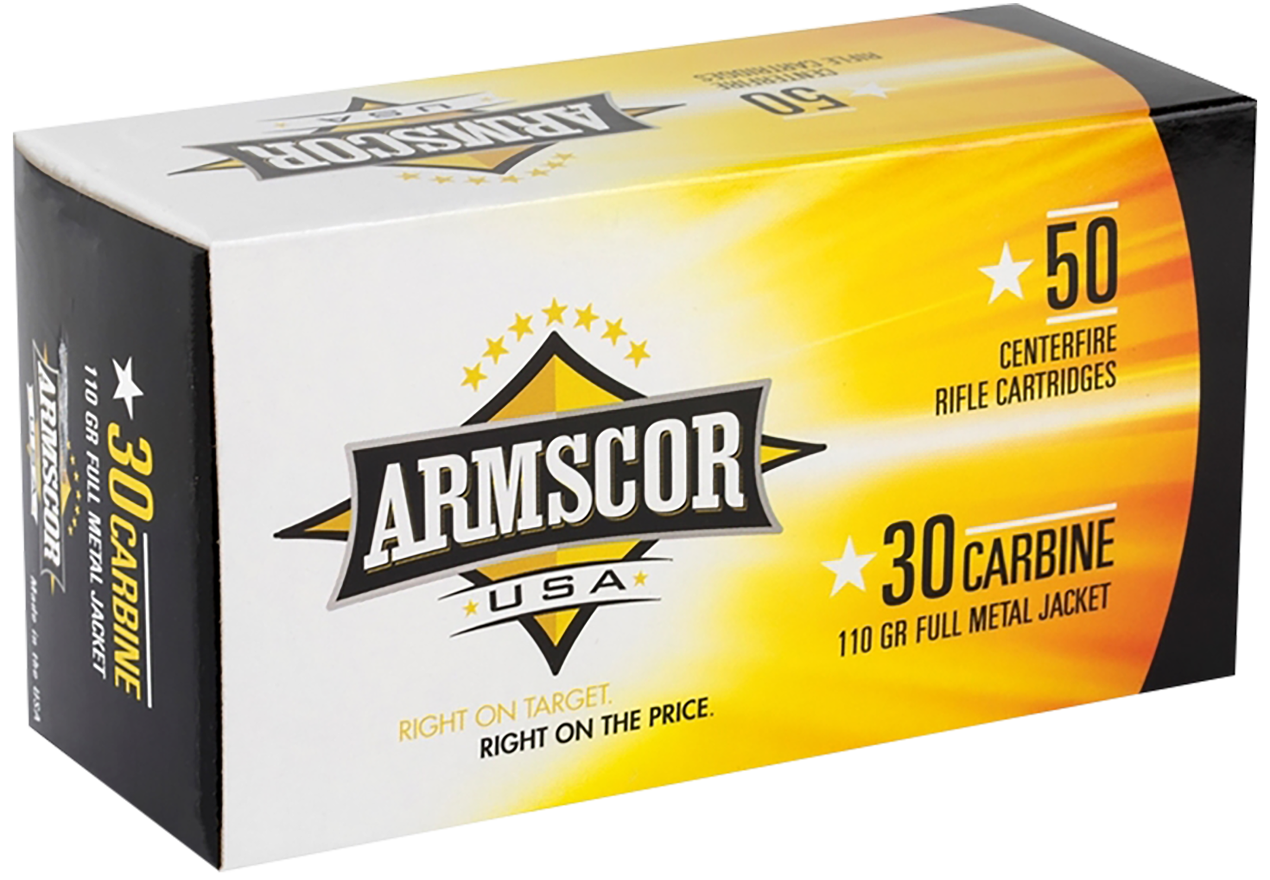 Armscor FAC30CIN USA  30Carbine 110gr Full Metal Jacket 50 Per Box/20 Case
