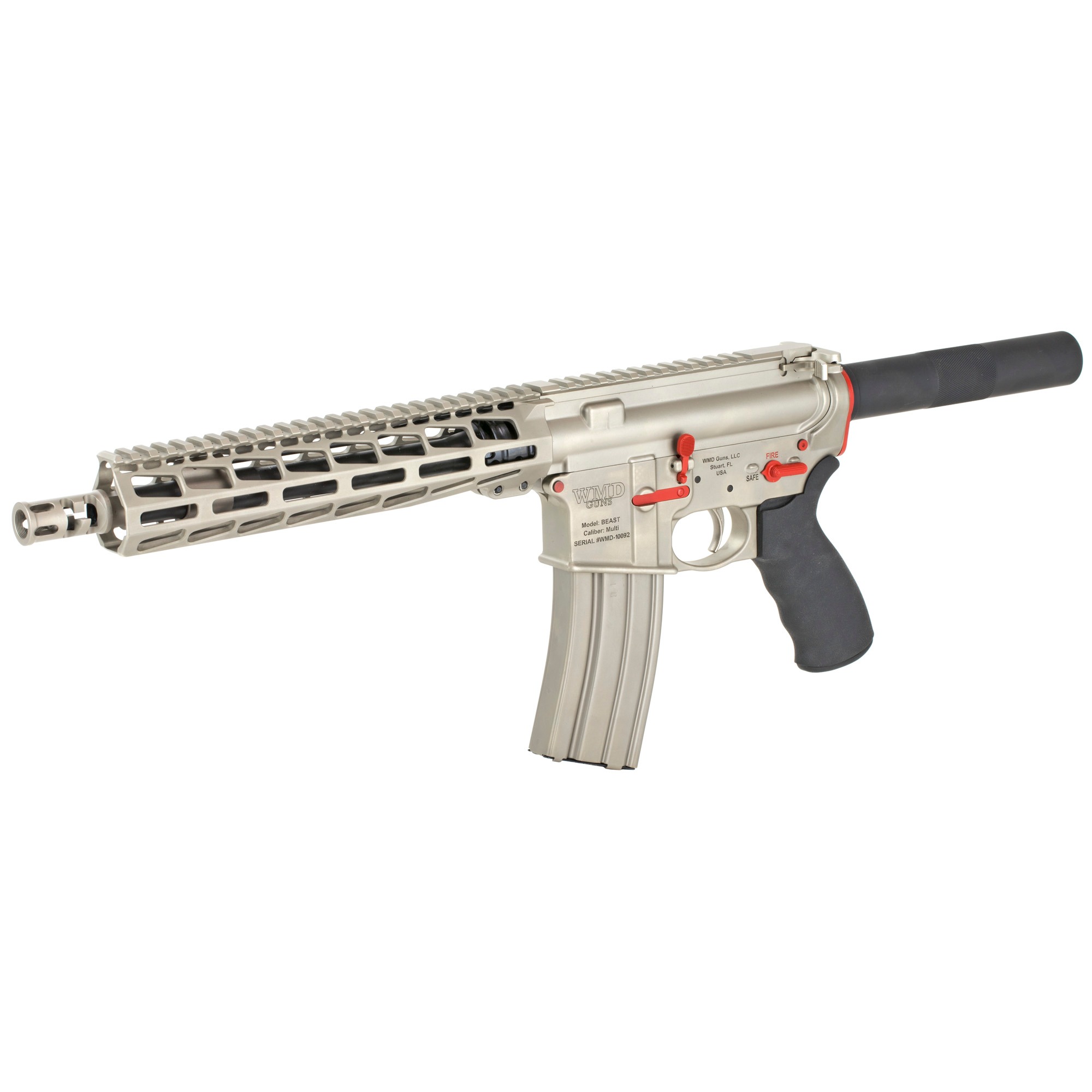 WMD NIB-X AR PSTL 556NATO 10.5" RED