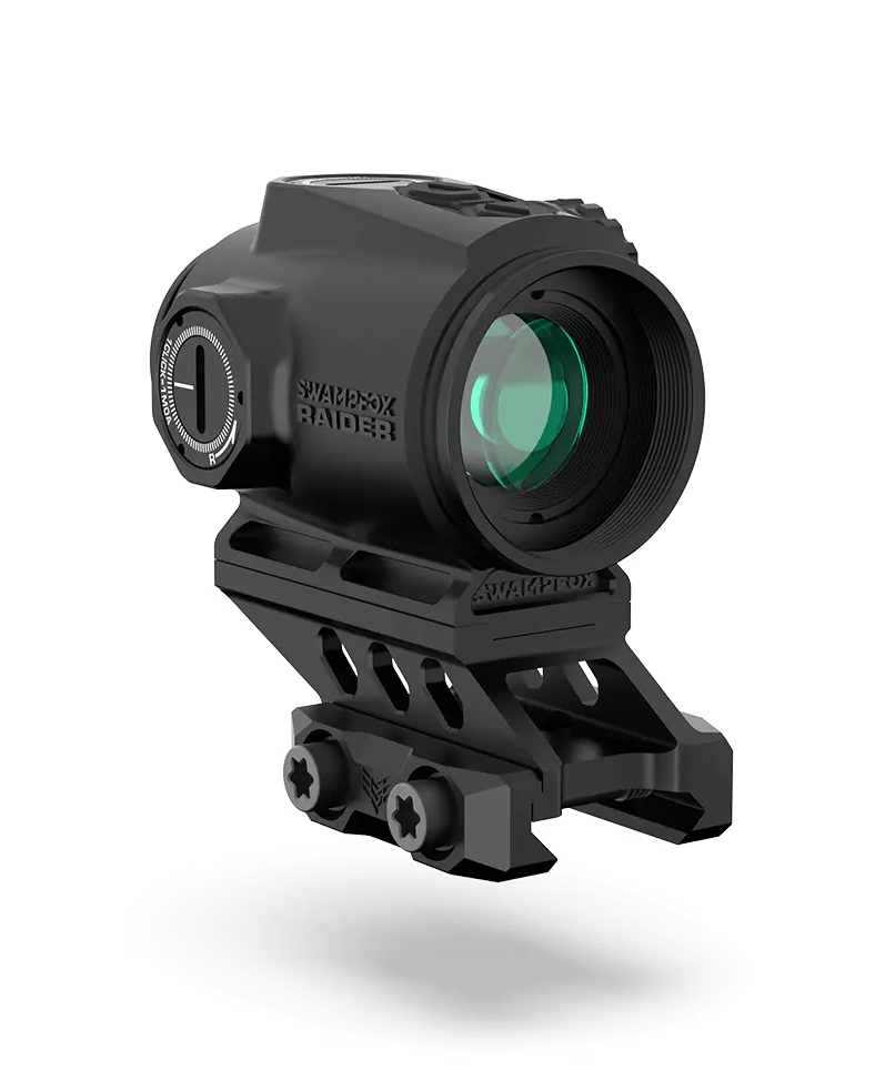 Swampfox Optics RMPS120G6 Raider Micro Prism Black 1x 20mm Tube 6 MOA Green Dot Reticle Green Laser