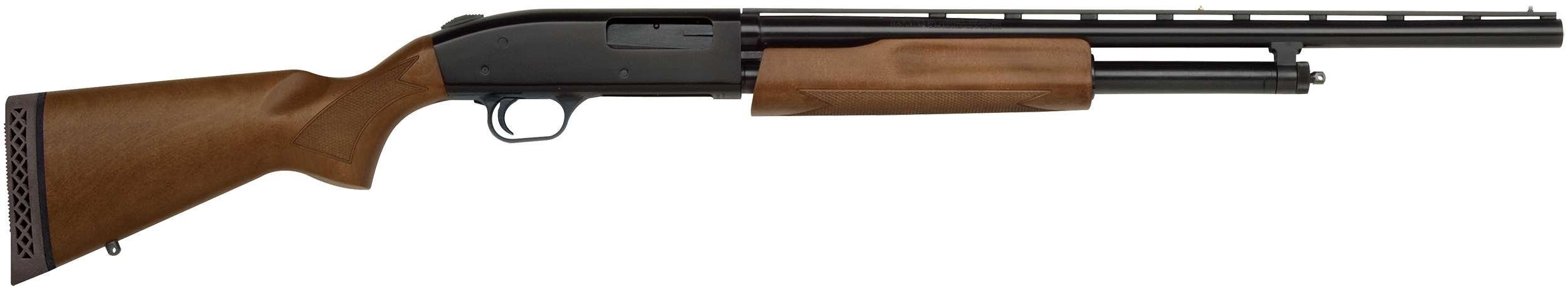 Mossberg 54132 500 Bantam Youth 20 Gauge Pump 3" 5+1 22" Blued Vent Rib Barrel, Blued Steel Receiver, Fixed Hardwood Stock, Right Hand, Accu-Set Chokes