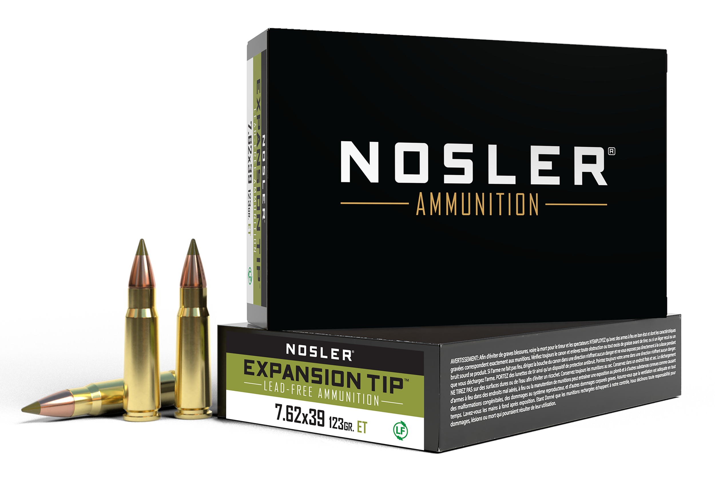 Nosler 40040 E-Tip  7.62x39mm 123gr E Tip Boat Tail 20 Per Box/10 Case