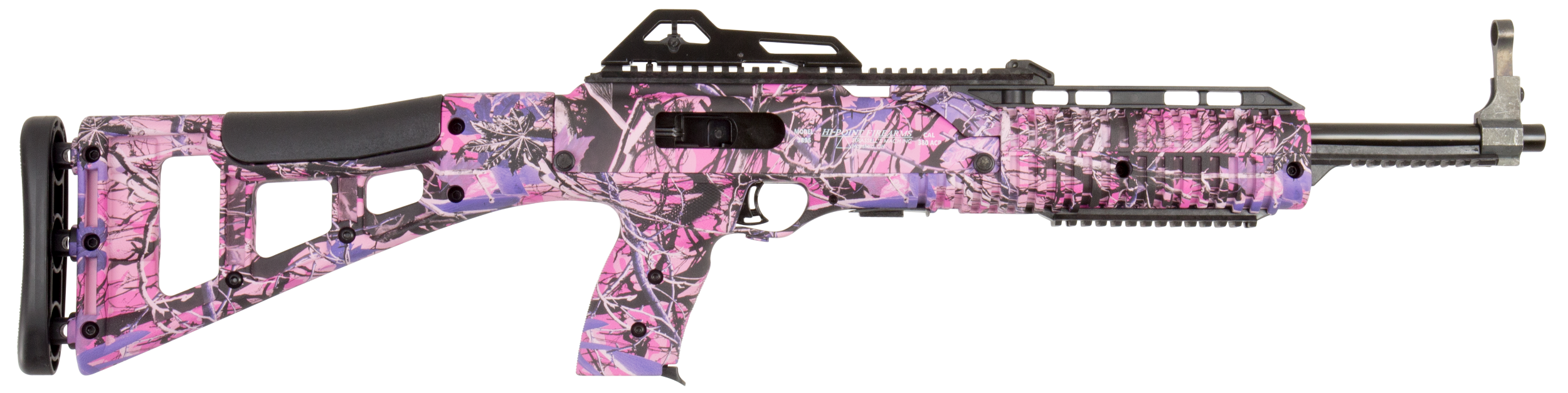Hi-Point 3895TSPI 3895TS Carbine 380 ACP 10+1 16.50" Threaded Barrel, Country Girl Metal Finish, Country Girl Camo Fixed All Weather Skeletonized Stock & Polymer Grip