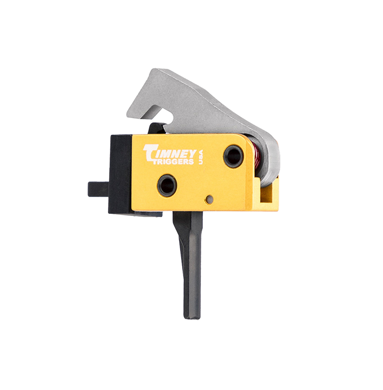 Timney Triggers 681ST PCC Trigger Single-Stage Straight Trigger with 2.50-3 lbs Draw Weight & Black/Gold Finish for AR-Platform