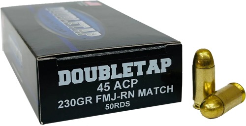 DOUBLETAP 45ACP 230GR FMJ-RN MATCH 50RD 20BX/CS