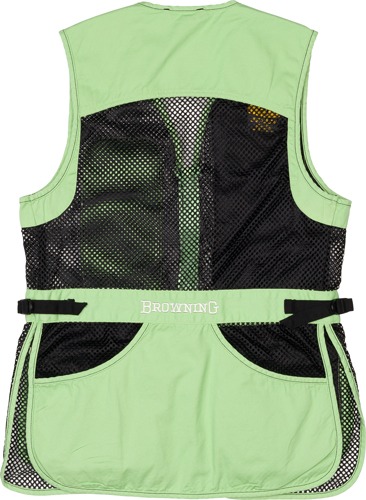 BROWNING MESH SHOOTING VEST R- HAND WOMEN'S MED BLACK/NEOMINT