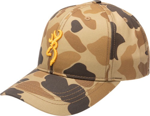 BROWNING CAP DURAWAX CAMO VINTAGE TAN BUCKMARK OSFM*