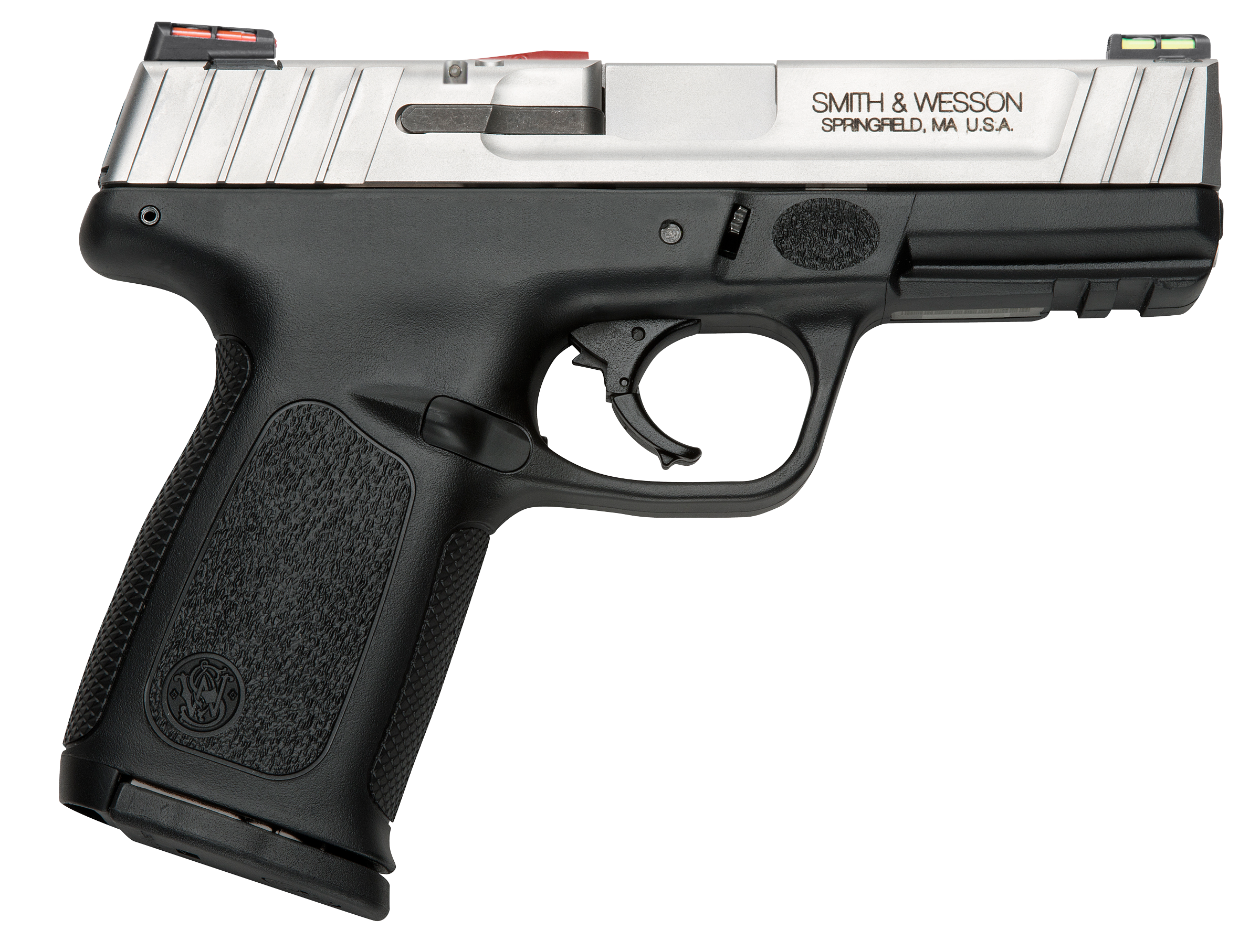 Smith & Wesson 11907 SD VE 9mm Luger Caliber with 4" Barrel, 10+1 Capacity, Matte Black Finish Picatinny Rail Frame, Serrated Stainless Steel Slide, Textured Polymer Grip & HiViz Sights