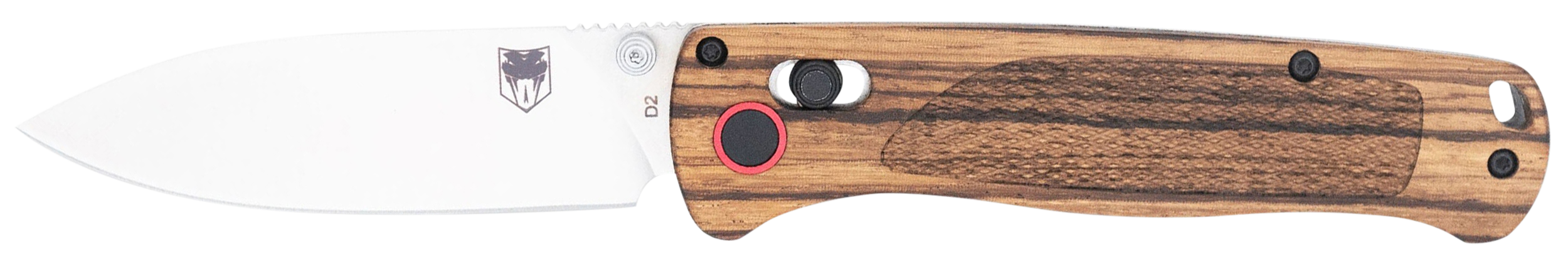 CobraTec Knives CTZWDBLDNS Bar Lock  3" Folding Plain Satin D2 Steel Blade, 4.25" Zebrawood Handle