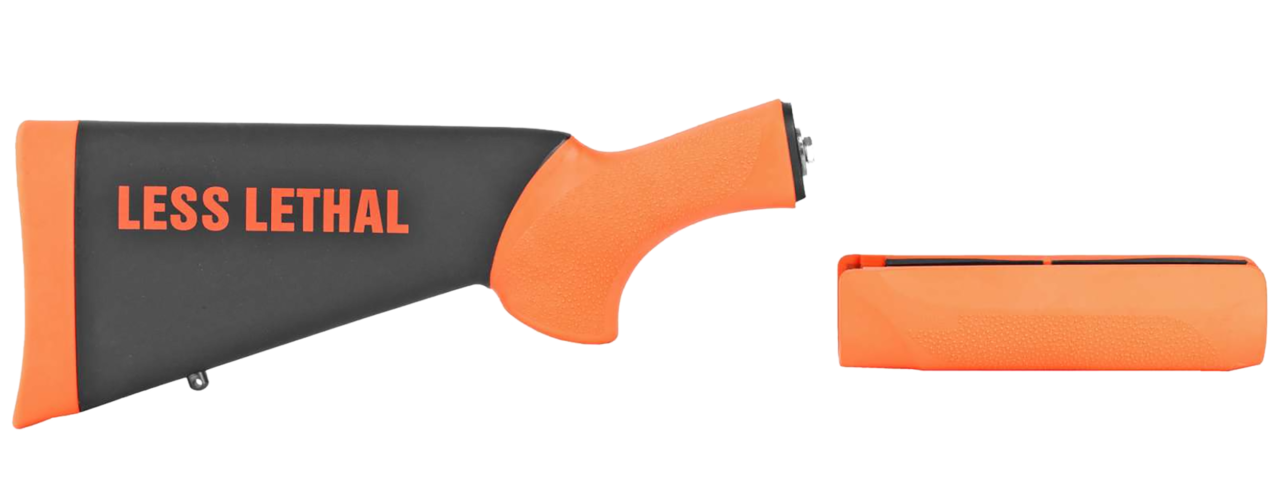 Hogue 08742 OverMolded Less Lethal Black/Orange Fits Remington 870