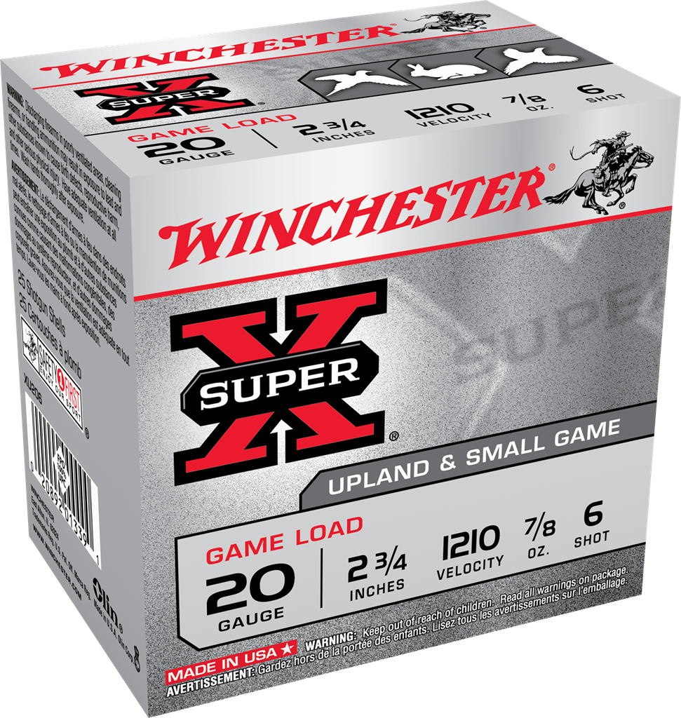 Winchester Ammo XU206 Super X Game Load 20Gauge 2.75" 7/8oz 6Shot 25 Per Box/10 Case