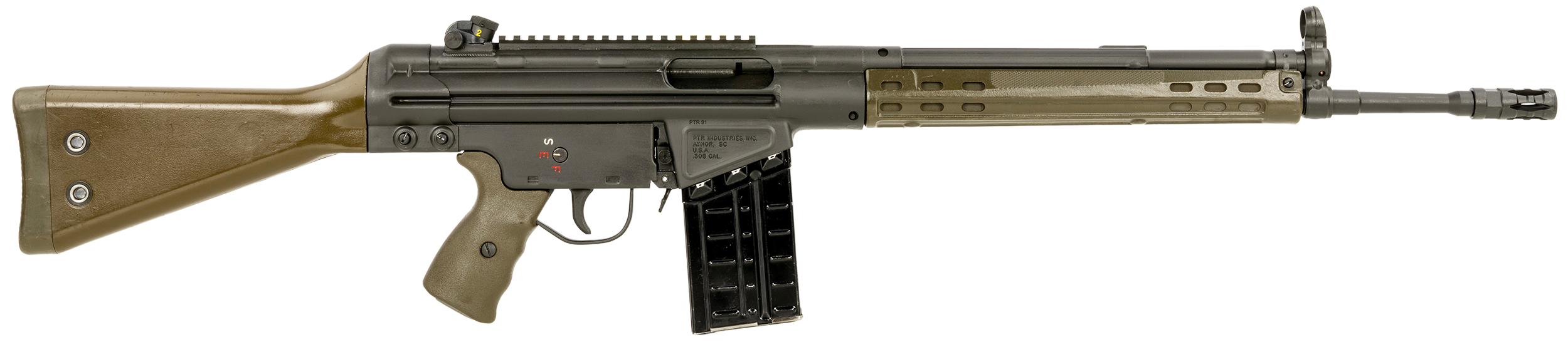 PTR 101 GIR  *Reconditioned 308 Win,7.62x51mm NATO 18" 20+1, Black Parkerized Reciever with Scope Mount, Green Synthetic Furniture (Stock May Be Blemished)