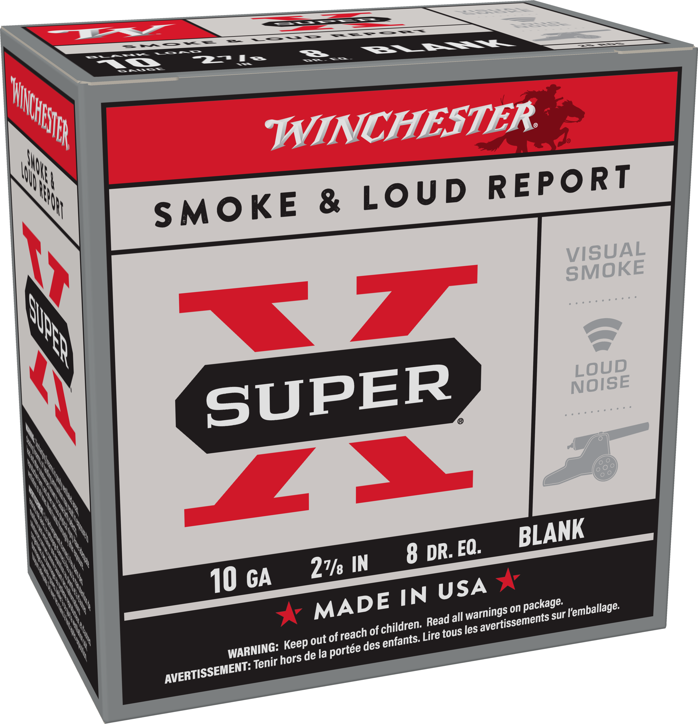 Winchester Ammo XBP10W Super X Blank 10Gauge 2.87" 25 Per Bx/10 Case
