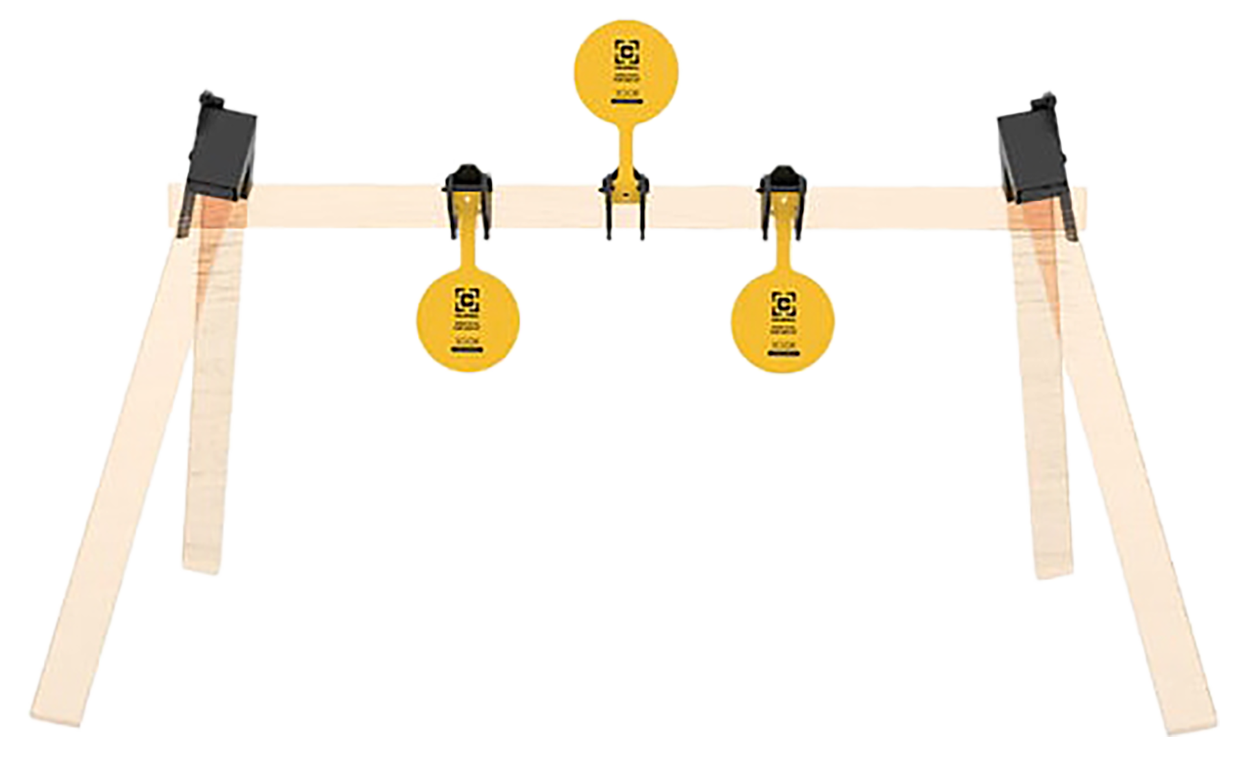 Caldwell 1215375 AR500 Plate Rack Kit 8" Yellow Steel Hanging 3 Plates