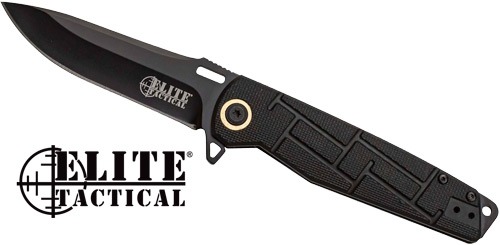 MC ELITE TACTICAL READINESS 3.5" DROP POINT FLDR BLK/BLK!