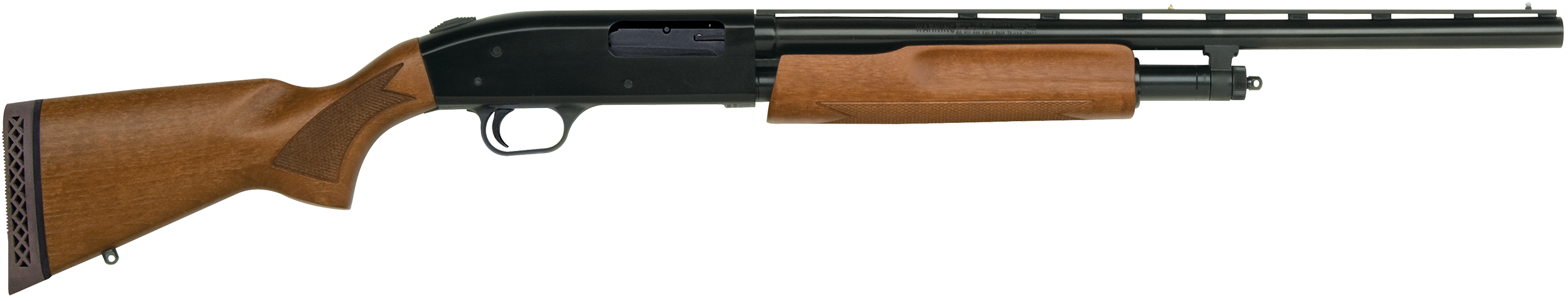 Mossberg 57110 505 Bantam Youth 20 Gauge Pump 3" 4+1 20" Blued Vent Rib Barrel, Blued Steel Receiver, Fixed Hardwood Stock, Right Hand, Accu-Set Choke