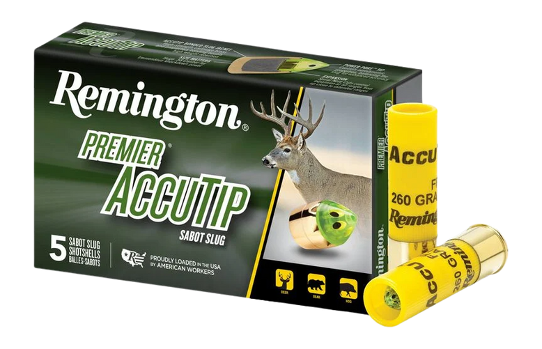Remington Ammunition 20496 Premier AccuTip 20 Gauge 2.75" Sabot Slug Shot 5 Per Box/ 20 Cs