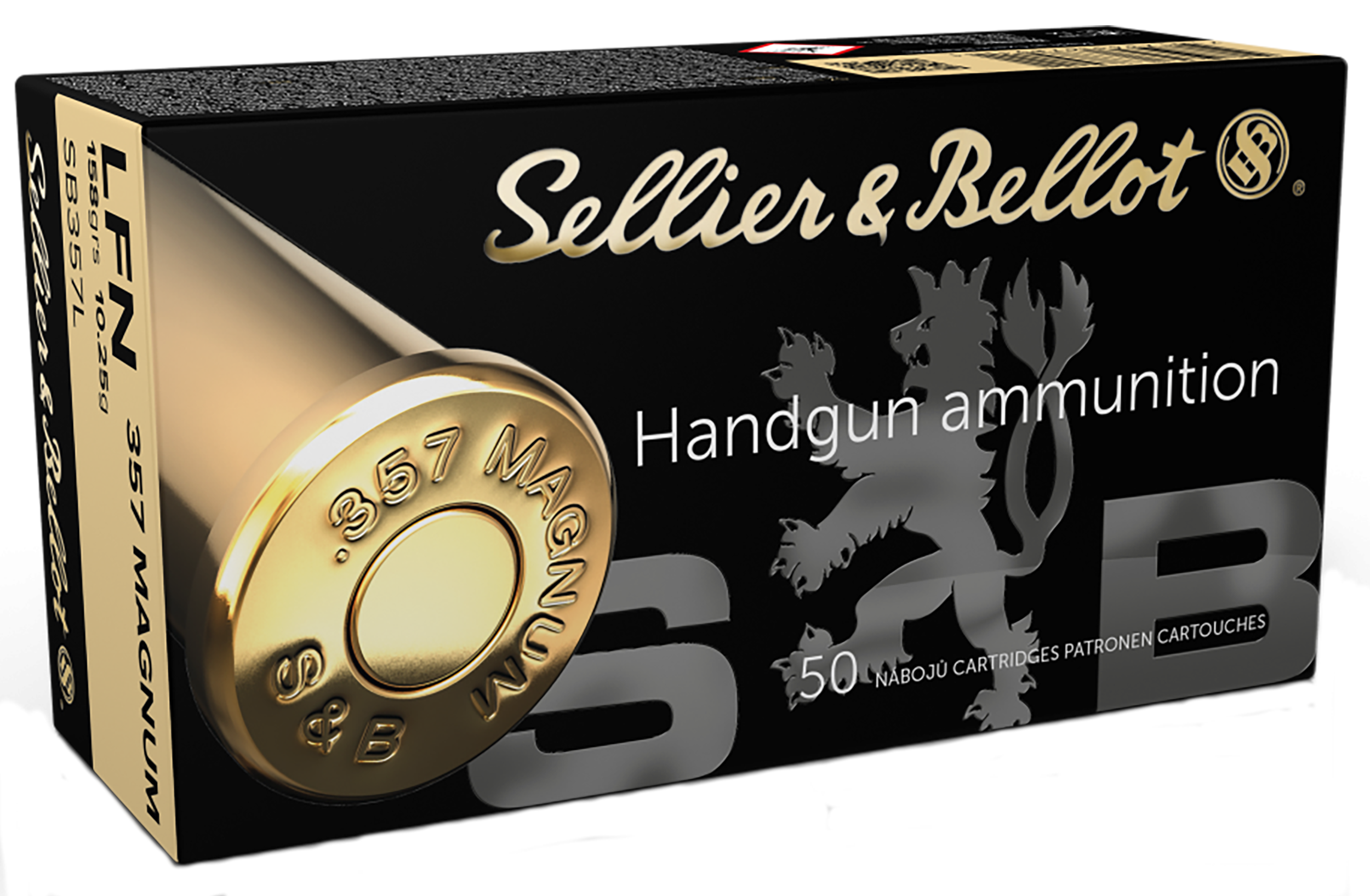 Sellier & Bellot SB357L Handgun  357Mag 158gr Lead Flat Nose 50 Per Box/20 Case