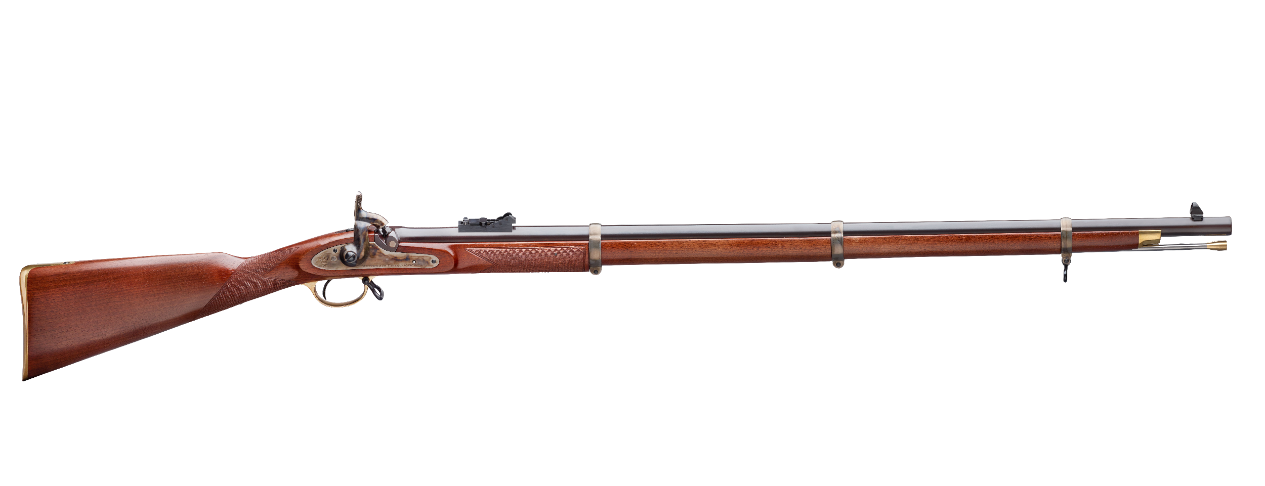 Taylors & Company 210033 Pedersoli Enfield Whitworth 451 Cal Musket 36" Blued Single Shot Barrel, Color case Hardened Receiver, Fixed Checkered Walnut Stock