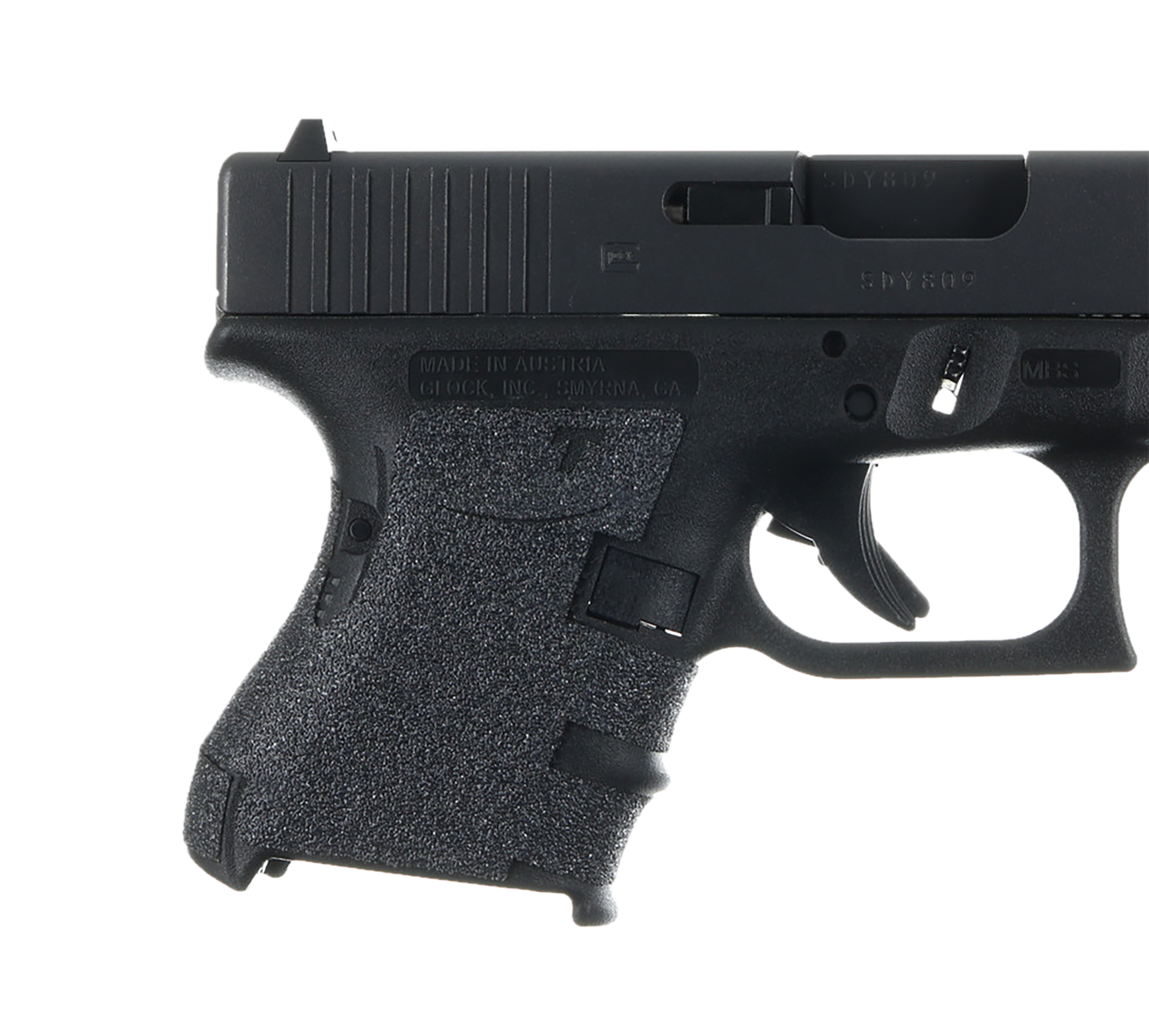 Talon Grips 105G Adhesive Grip Compatible w/Glock 26/27/28/33/39 Gen3, Black Textured Granulate