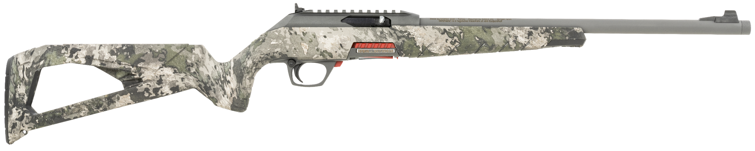 Winchester Repeating Arms 521141102 Wildcat SR Full Size 22 LR 10+1 16.50" Gray Perma-Cote Threaded Sporter Barrel, Picatinny Rail Gray Perma-Cote Polymer Receiver, TrueTimber VSX Skeletonized Synthet
