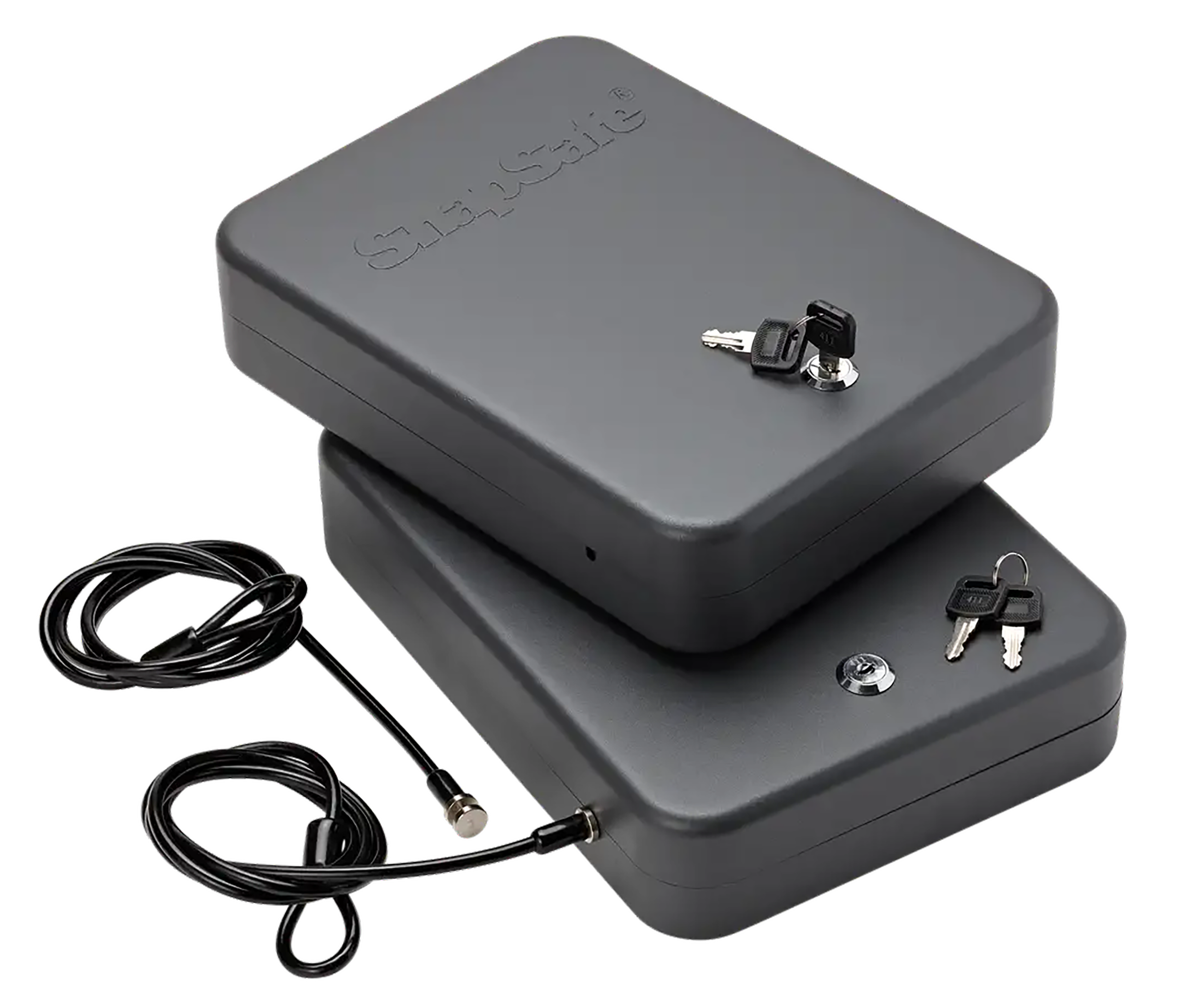 SnapSafe 75221 Lock Box  2XL Key Entry Black Steel 11.50" L x 8.50" W x 2.50" D 2pk