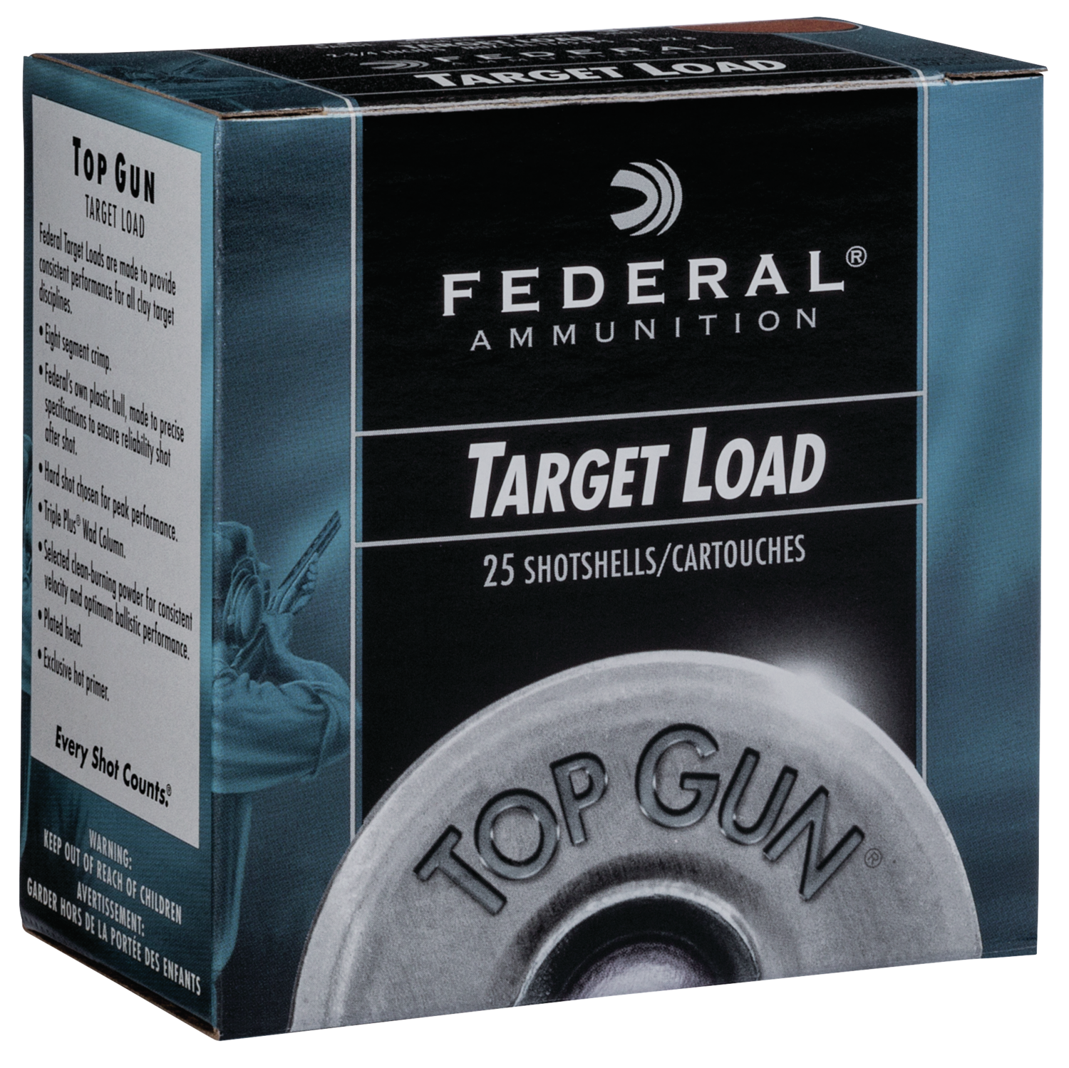 Federal TGSH128 Top Gun  12Gauge 2.75" 1oz 8Shot 25 Per Box/10 Case