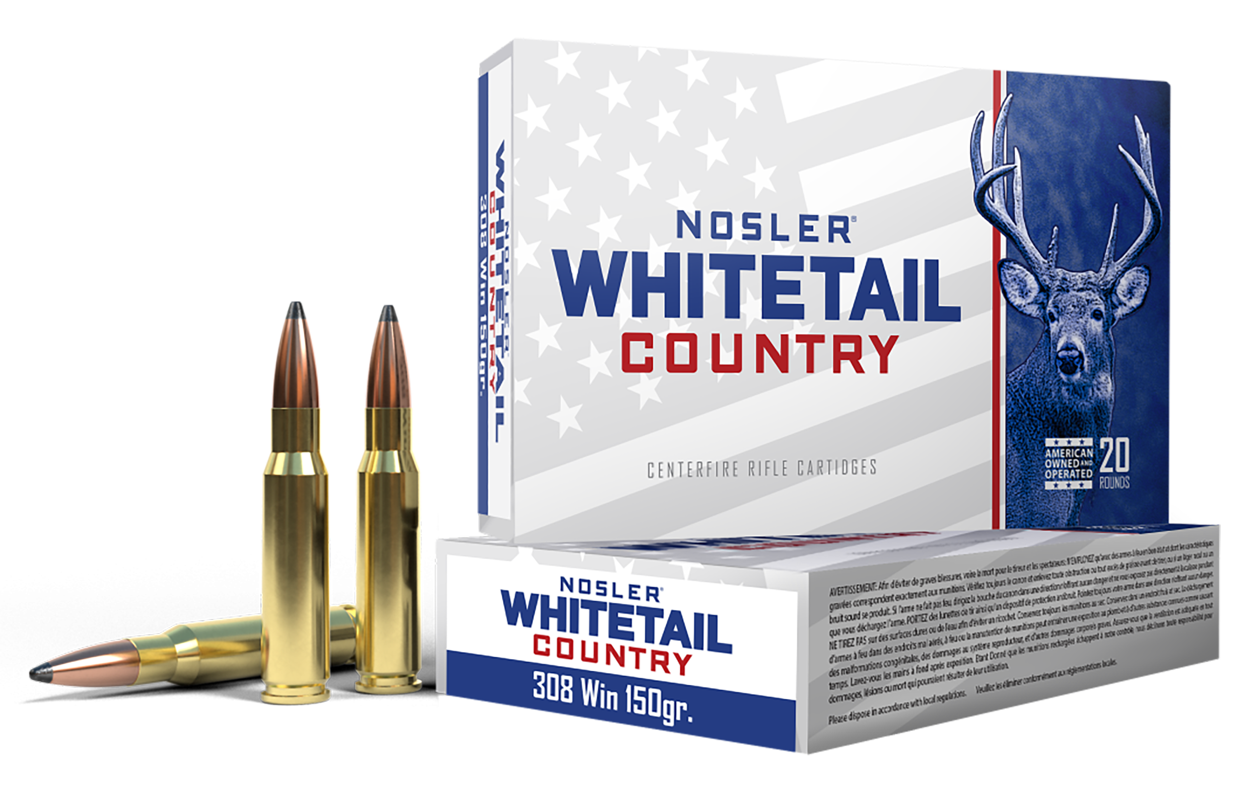 Nosler 40128 Whitetail Country 308Win 150gr 20 Per Box/10 Case
